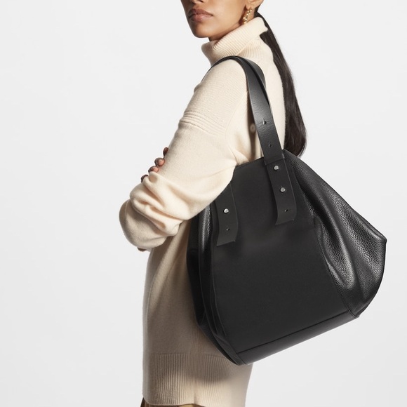 COS Handbags - COS Black Leather Tote Bag